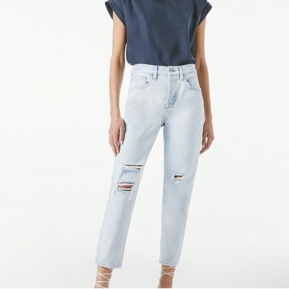 FRAME Le Original Distressed High Waisted Jeans